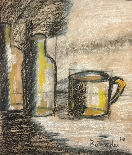 Aldo Bonadei 70, Desenho Sobre Papel, Medindo 30cm X 35cm B8