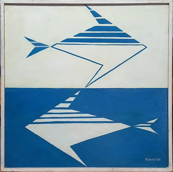 Joaquim Tenreiro, Peixe 1975, Óleo Sobre Placa, Jv9