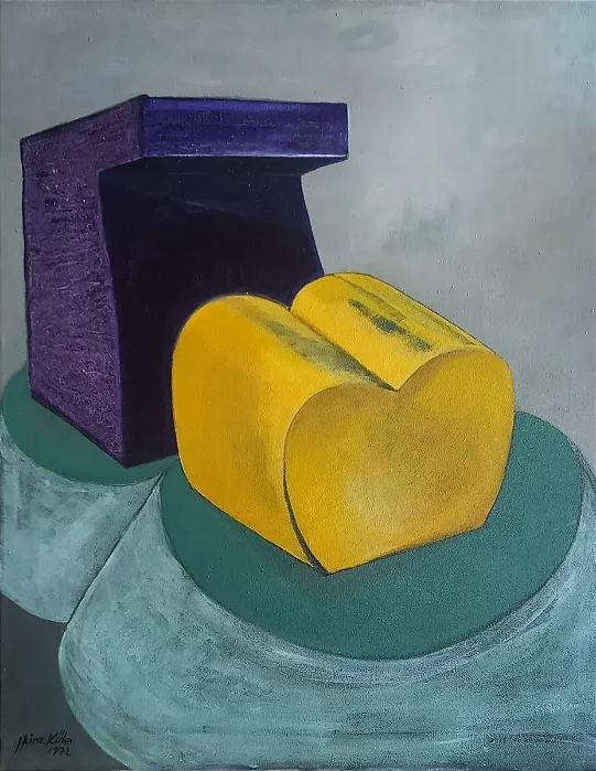 Heinz Kuhn 1972, Óleo Sobre Tela, Medindo 60x75cm B8