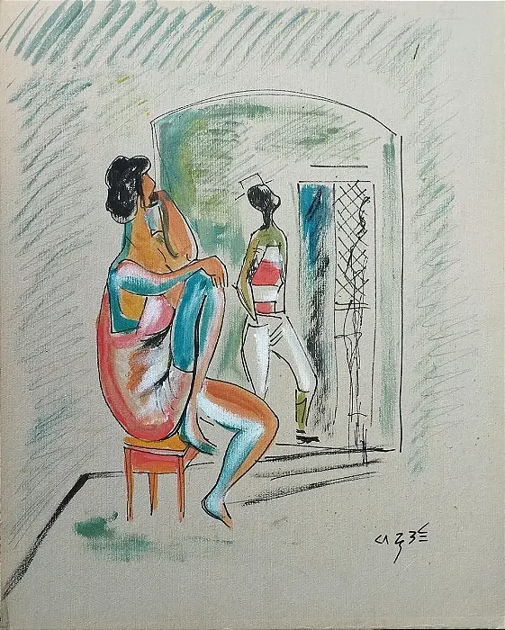 Carybé, Técnica Mista Sobre Cartão, 45x36cm, B8 R1