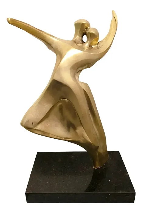 Irma Maluf, Escultura Em Bronze 48x36x18cm Medida Sem Base B8