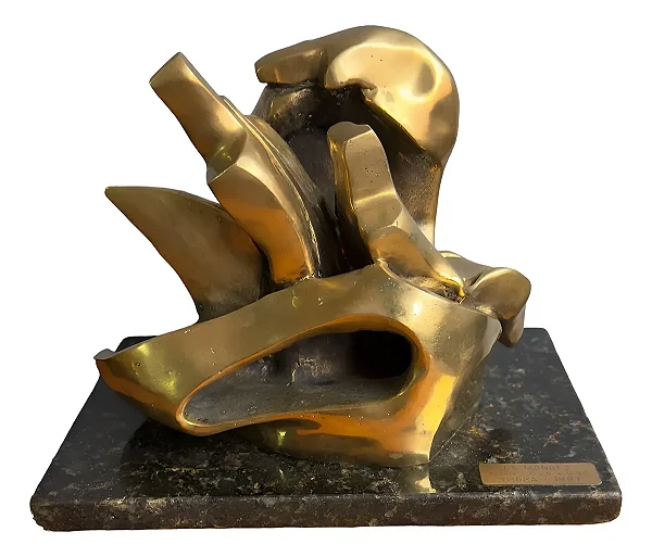 Thora Schall, Escultura Em Bronze, 25x30cm Jv9a