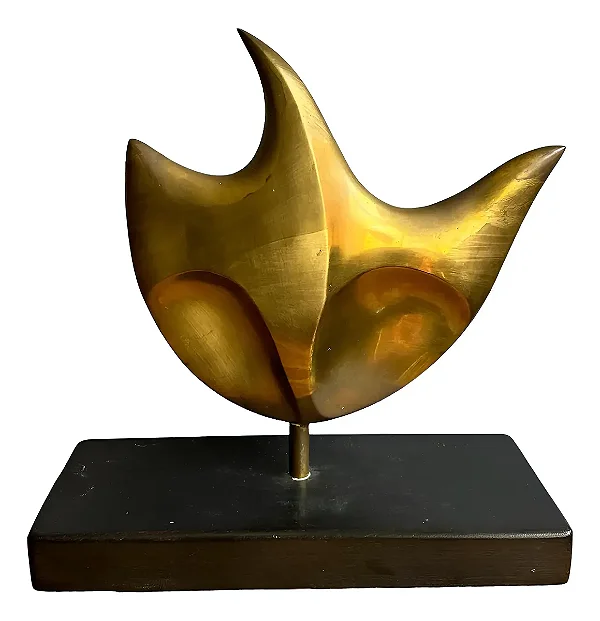 Domenico Calabrone Escultura Em Bronze 11x30x31cm C Base