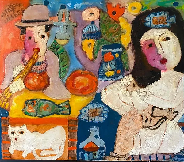 Asfaduroff Nibbes, Óleo Sobre Tela 50x60cm b8