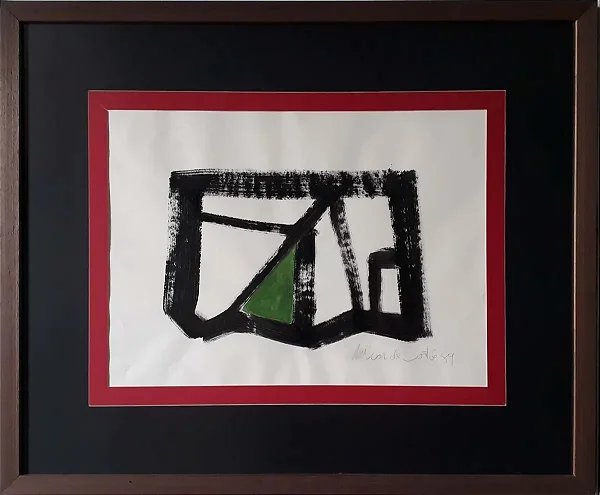 Amilcar De Castro, Tinta Própria Sobre cartão, 38x53cm.b8