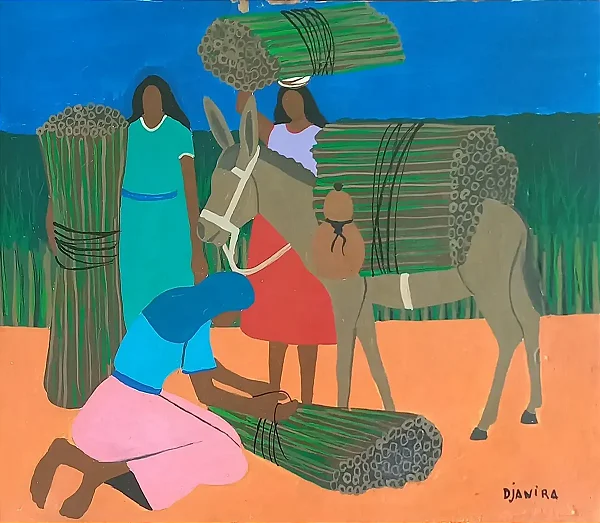 Djanira, Óleo Sobre Cartão, Medindo 24cm X 29cm B8