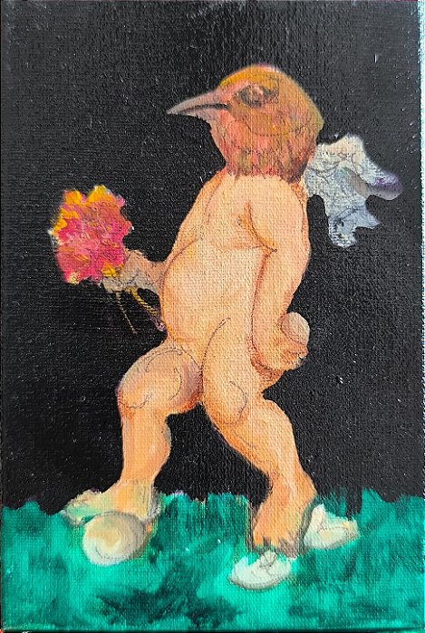 Anasor Ed Serom, Óleo Sobre Tela Medindo 15cm X 10cm Jv9