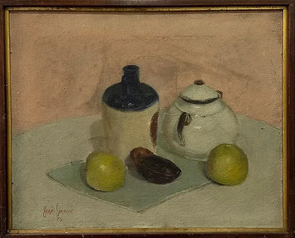 Jose Simeone, Óleo Sobre Tela, 38x48cm Med Internas Jv9