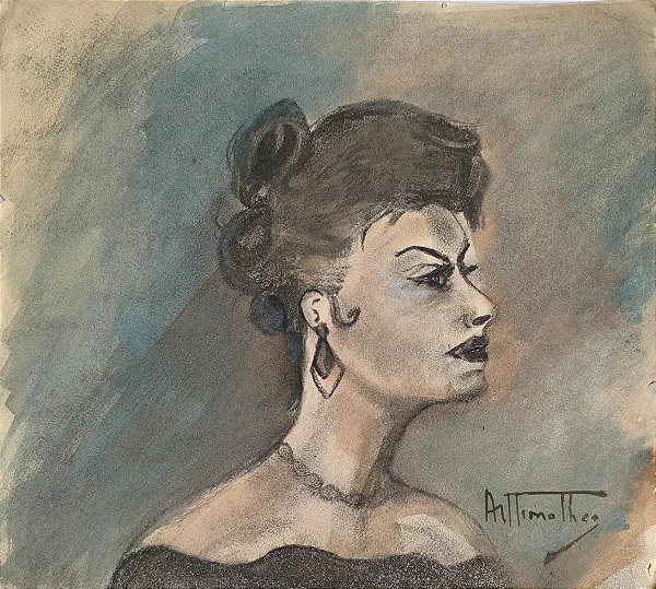 Arthur Timotheo, Desenho Sobre Cartão, 28cm X 31,5cm B8