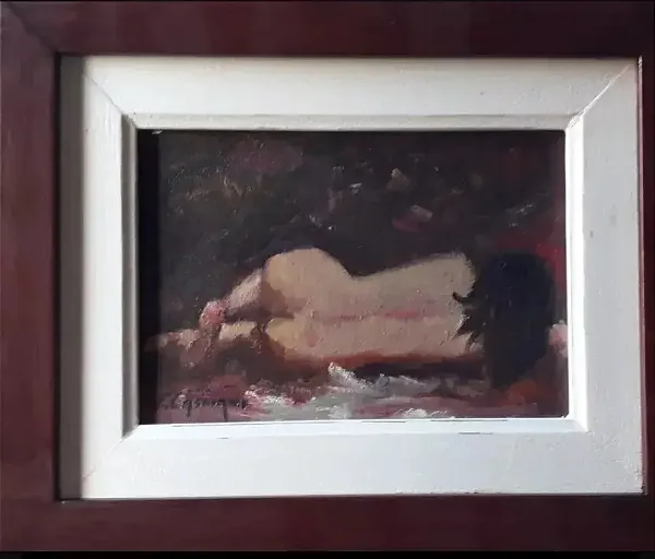 Francisco Cassiani , 11 X 18 Cm, Óleo Sobre Tela. Jv9*