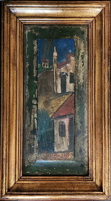 Guignard,déc. De 40, Óleo Madeira, 41x 18 Cm ! B8