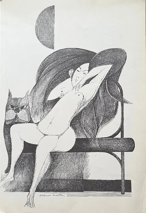 Aldemir Martins, Gravura 47x32cm Medidas Totais B8