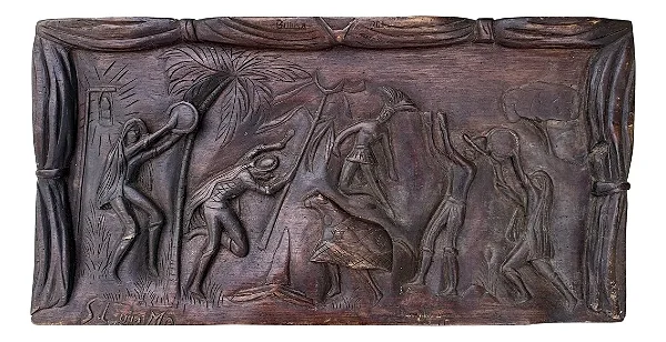 Antiga Talha Madeira, S Luís - Ma, Bumba Meu Boi , 52x27cm