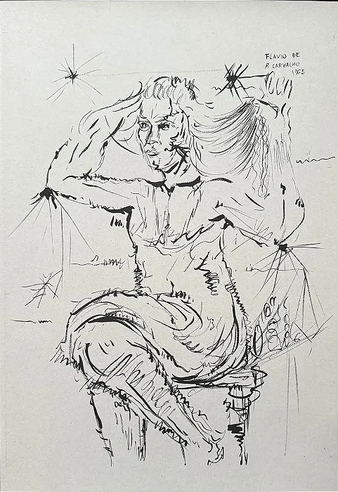 Flávio De Carvalho 65, Gravura, 48x33cm Medida Total B8