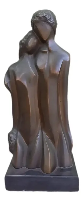 Semiramis Rosa Bronze, Casal, Medindo 27x11x09cm Com Base B8