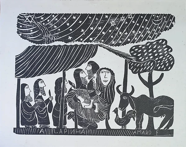 Amaro Francisco, A Lapinha, Xilogravura, 50x40cm, B8 W3