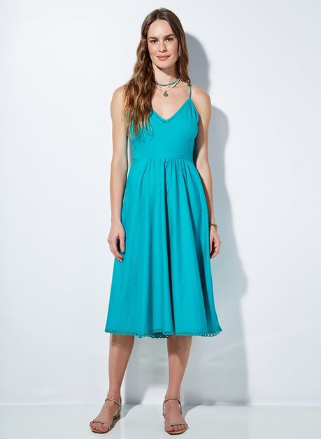 Vestido Le Lis Blanc Azul Turquesa