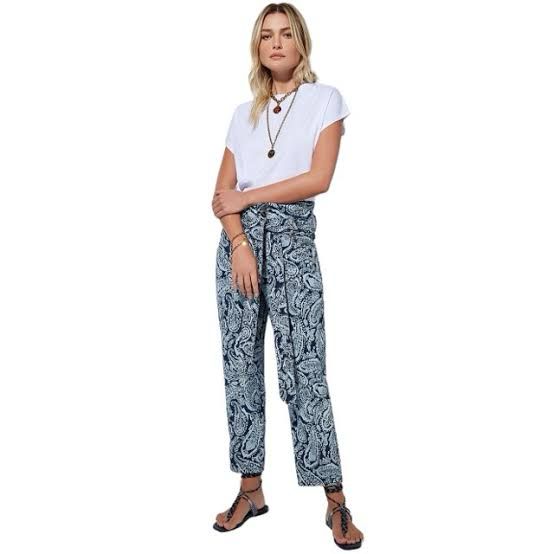 Calça Le Lis Blanc Azul Paisley