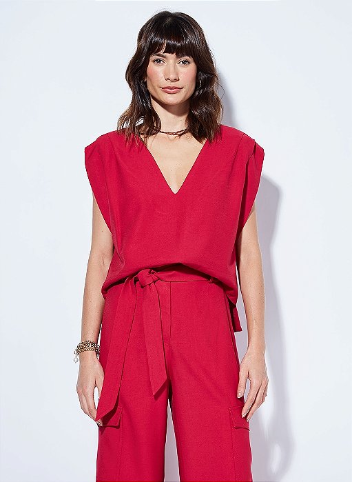 Blusa Le Lis Blanc Vermelho Escuro