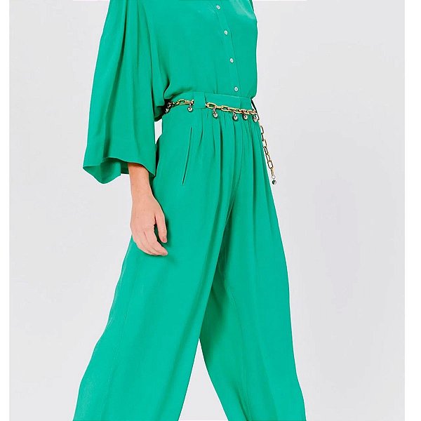 Calça NV Verde Modelo Samanta