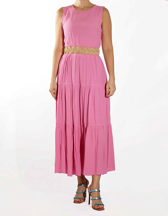 Vestido Longo Zara Rosa Claro