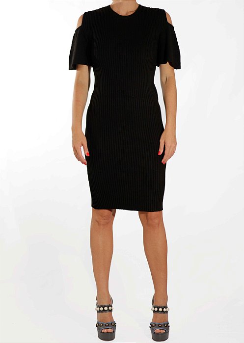 Vestido Mixed Preto Malha