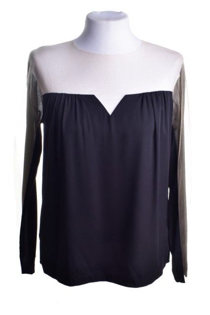 Blusa Manga Comprida Bobô Preta Transparência