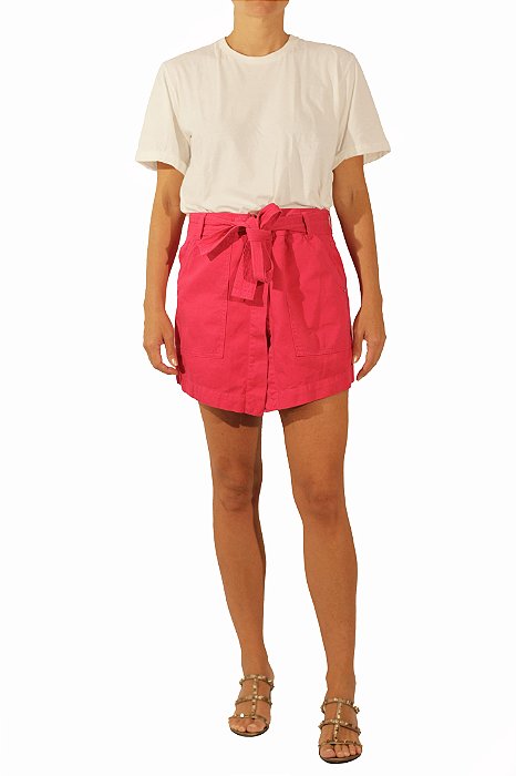 Short Animale Rosa Transpassado