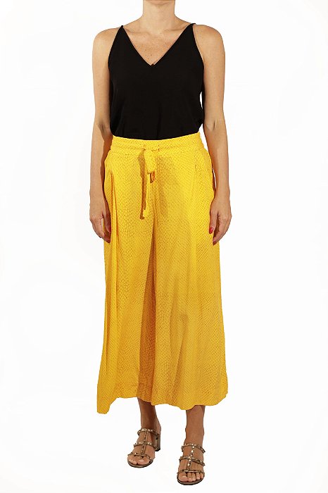 Calça Animale Amarelo Pantacourt Escama
