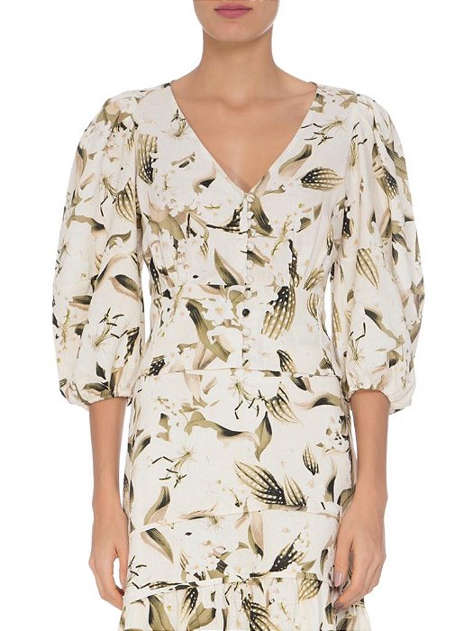 Blusa Le Lis Blanc Offwhite Estampada