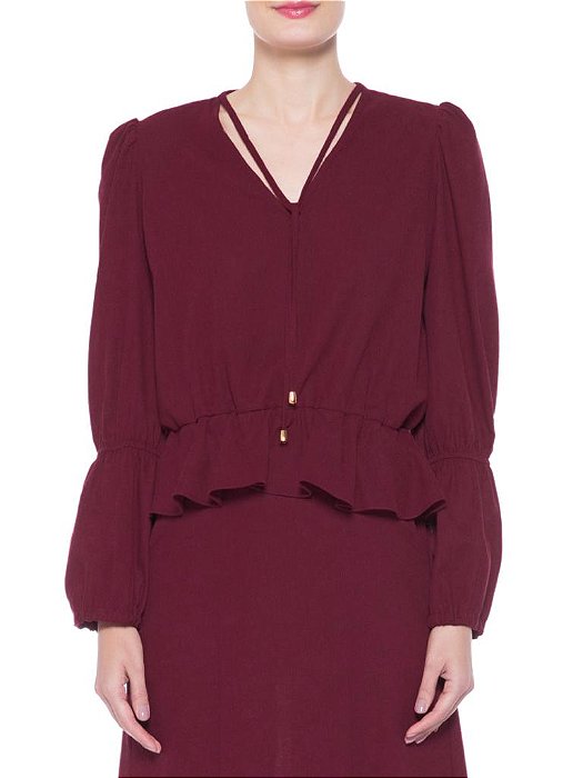 Blusa Shop2gether Vinho Linho