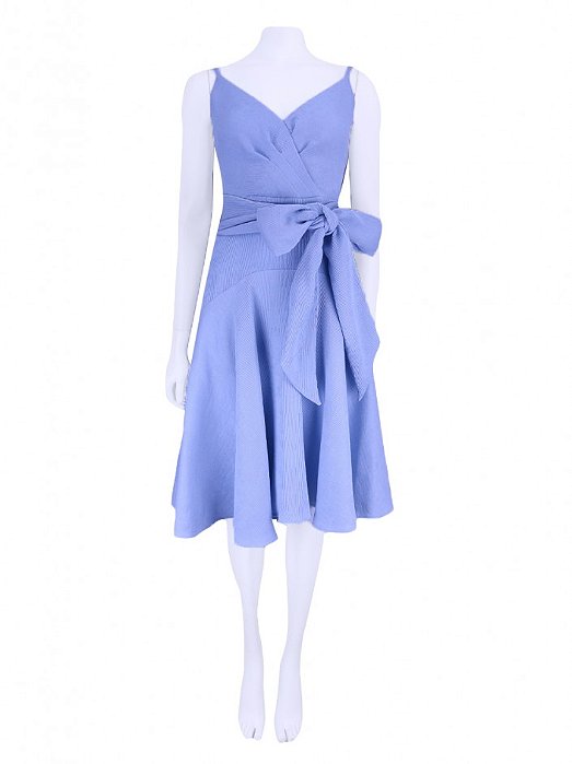 Vestido Cris Barros Azul Claro Alça