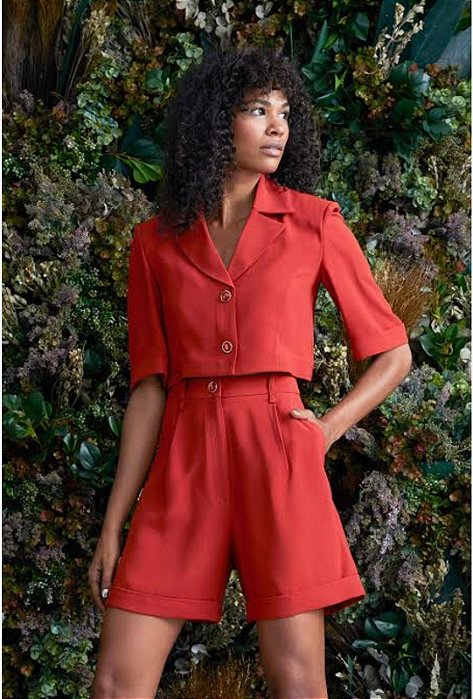 Short NV Terracota Crepe