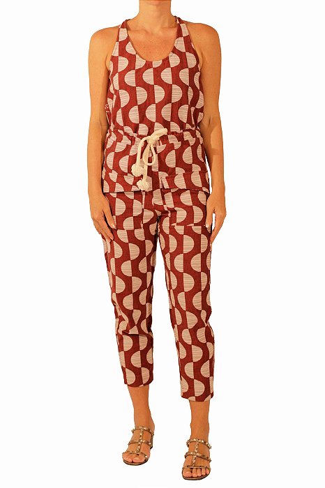 Conjunto A. Niemeyer Vinho Estampado