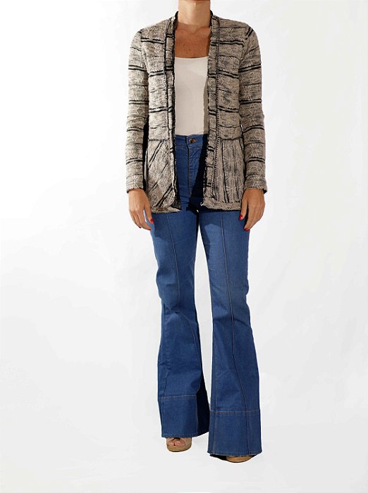 Blazer Mixed Cinza de Corrente Tweed