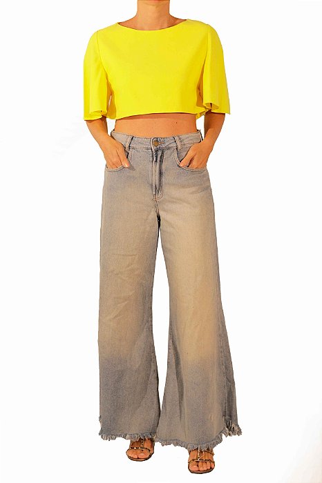 Blusa Agilitá Amarela Cropped