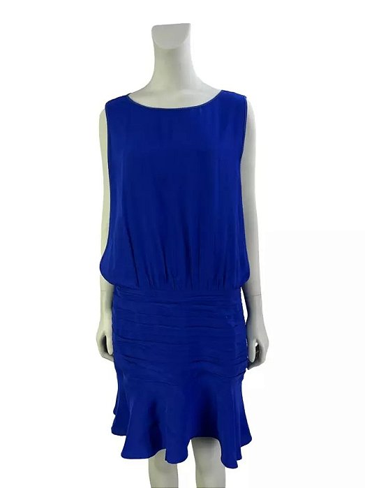 Vestido Bobô Azul Royal Seda