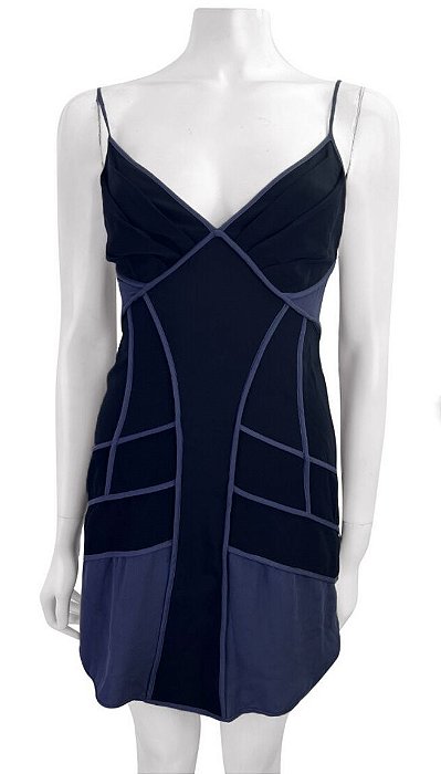Vestido Cris Barros Bicolor Detalhes