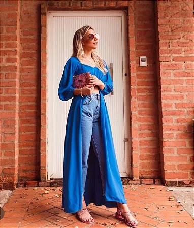 Túnica Cris Barros Azul