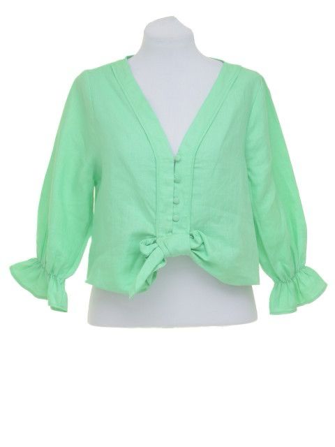Camisa Le Lis Blanc Verde Água Linho