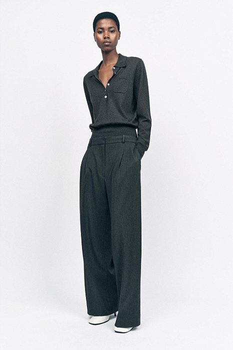 Calça Pantalona Zara Cinza
