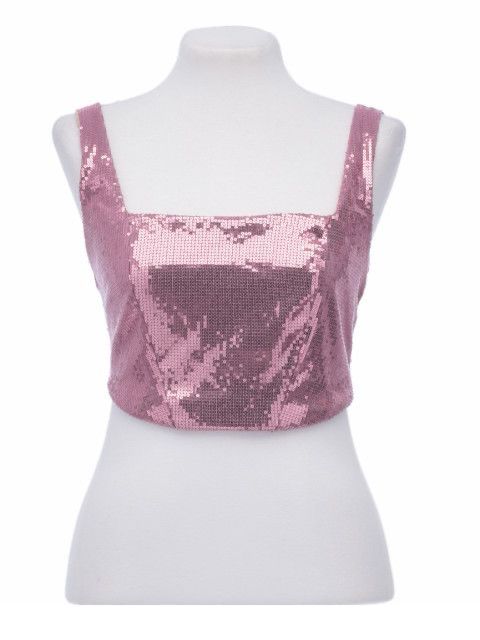 Top Alcance Rosa Paetês