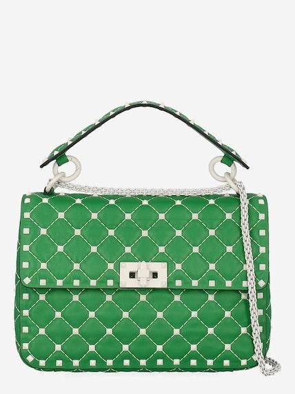 Bolsa Valentido Rockstud Verde e Branca