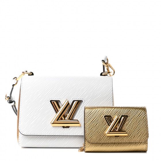 Bolsa Louis Vuitton Twist Dupla Branca e Dourada