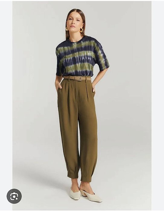 Calça NV Verde Modelo Helena