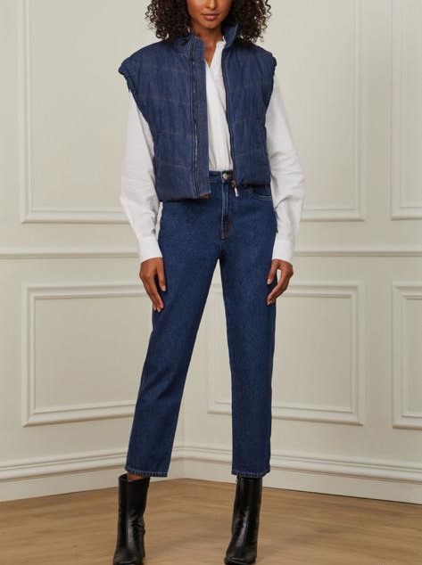 Colete Animale Jeans Puffer