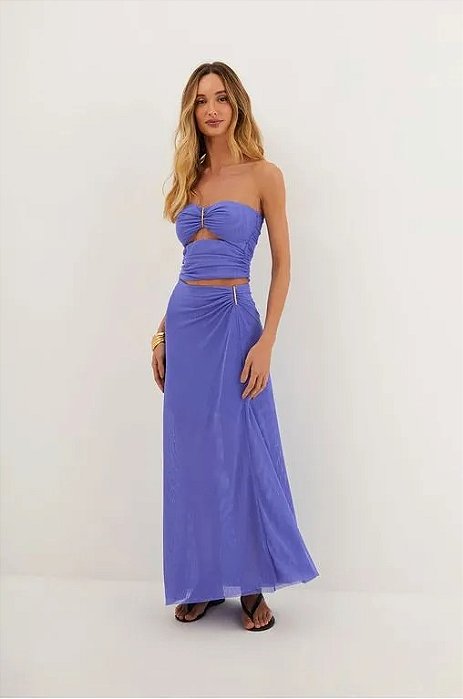 Conjunto Saia Longa + Top Vix de Tule