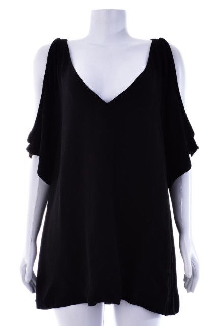 Blusa Cris Barros Preta Lisa