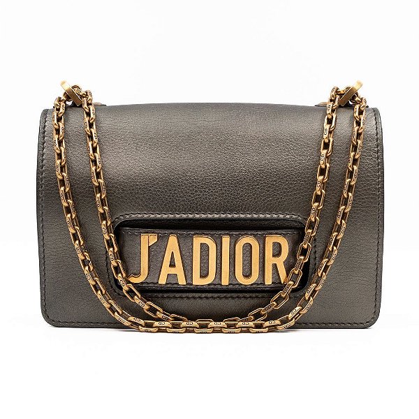 Bolsa Christian Dior Cinza Chumbo Corrente