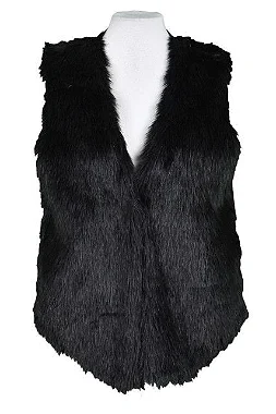 Colete BCBGeneration Preto Fur